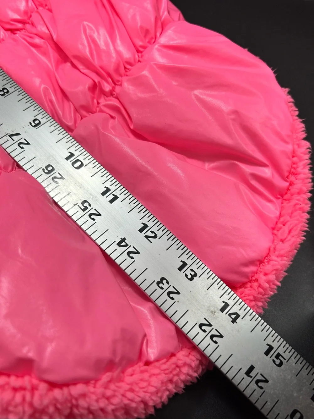 Plush Lined Pink Puffer Dog Coat